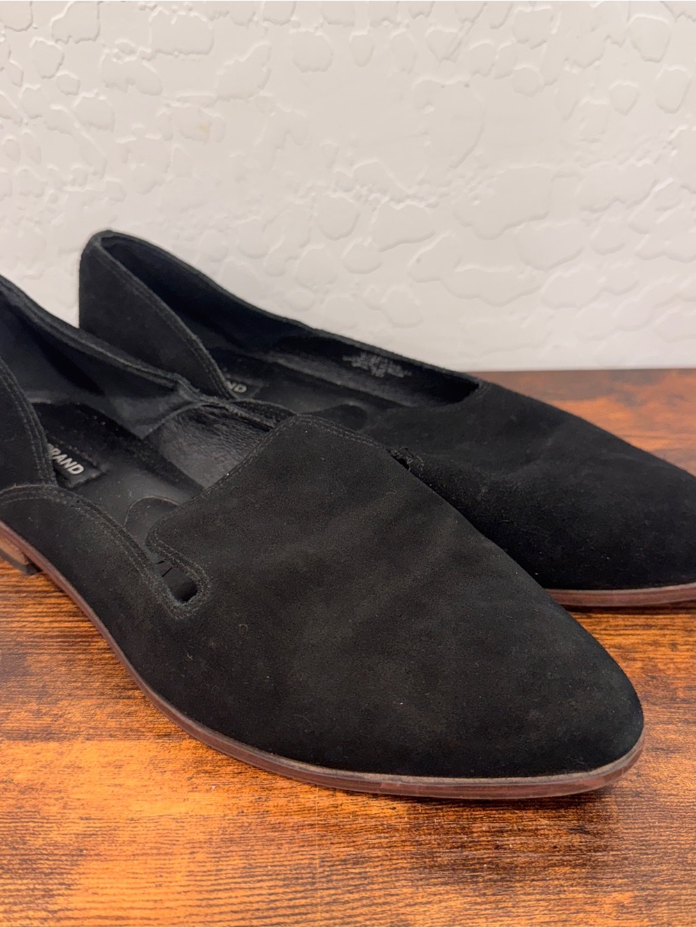 Lucky Brand Black Suede Loafers Womens 9.5